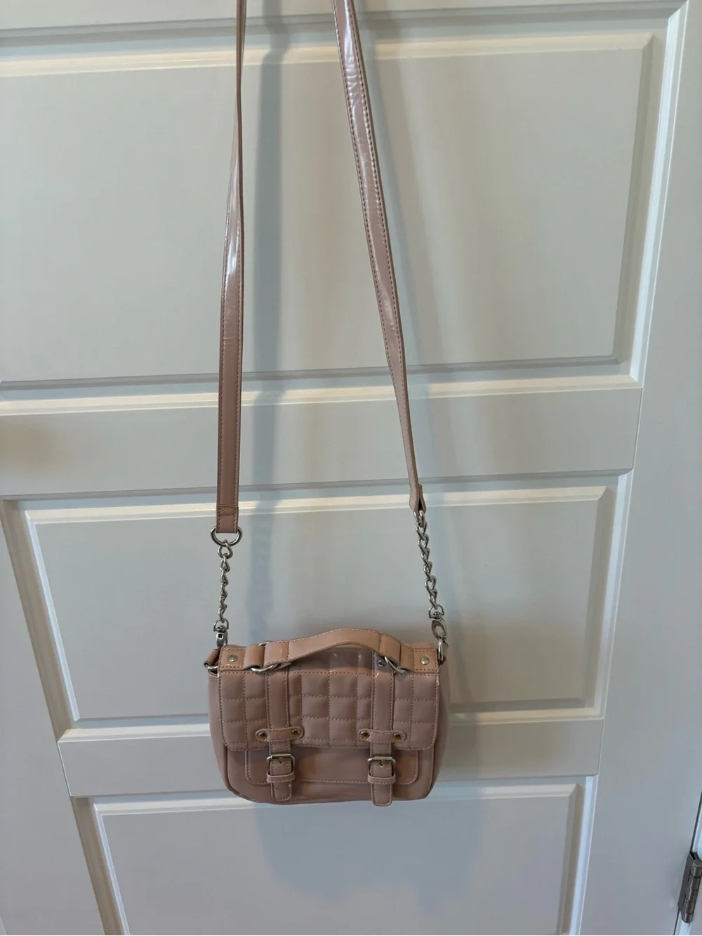 Pretty in Pink Patent Crossbody Purse by Poppie Jones